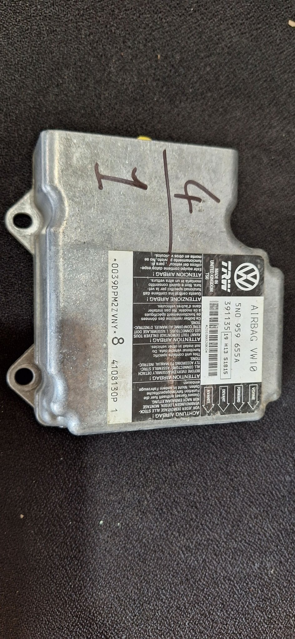 Originele Airbag Stuurmodule Computer VW TRW Airbag VW10 - 5, Volkswagen, -, Utilisé, -