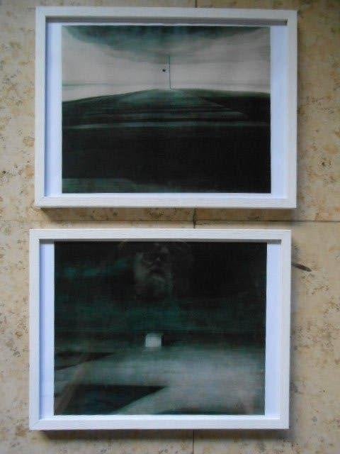 Leon Spilliaert reproductie aquarel 27x34 strand bij laagtij, Enlèvement ou Envoi, Reproduction, Aquarelle, Sous verre