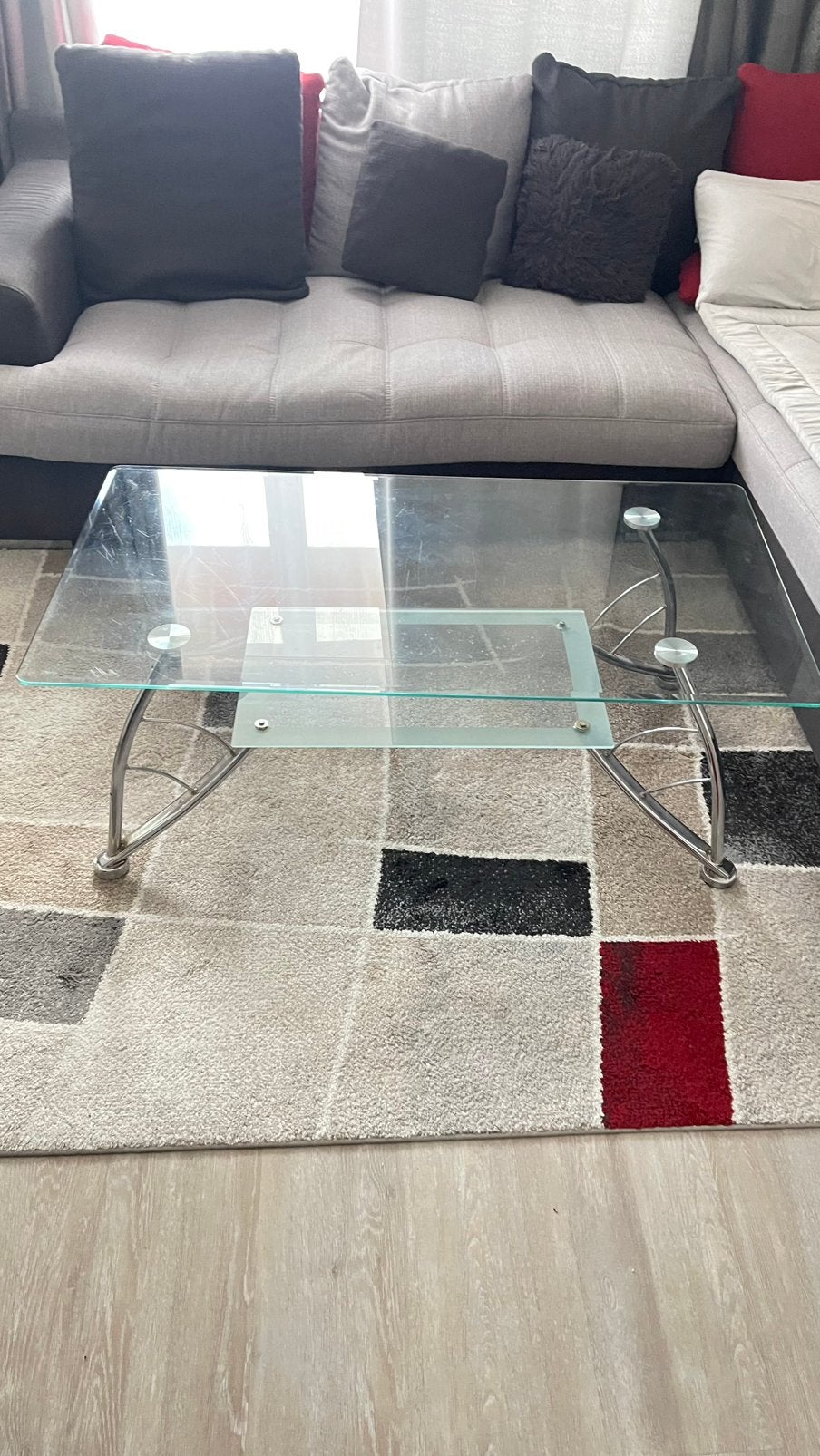 Table de salon en verre, Enlèvement, Utilisé, Verre