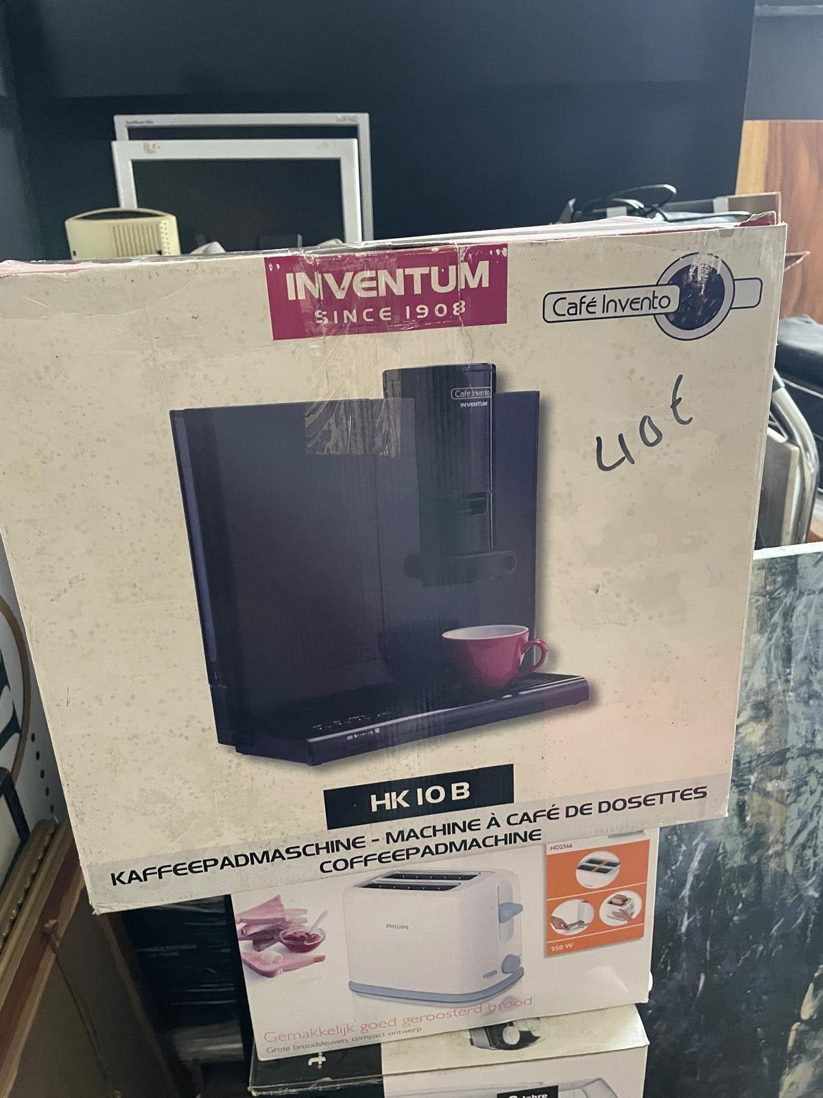 Nieuwe Inventum HK10B koffiepadmachine – in doos, Ophalen, Koffiepads en cups, 2 tot 4 kopjes, Koffiemachine