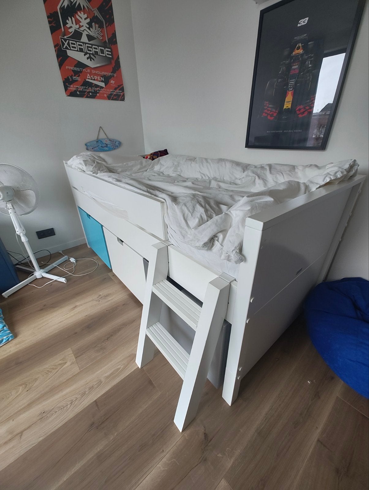 bed Bobita op hoogte, Ophalen, Wit