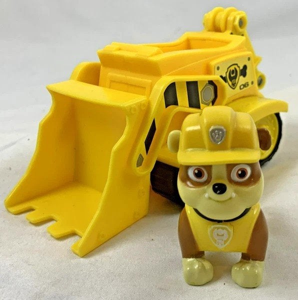 PAW Patrol Rubble's Bulldozer met Rubble figuur voertuig, Verzenden, Zo goed als nieuw