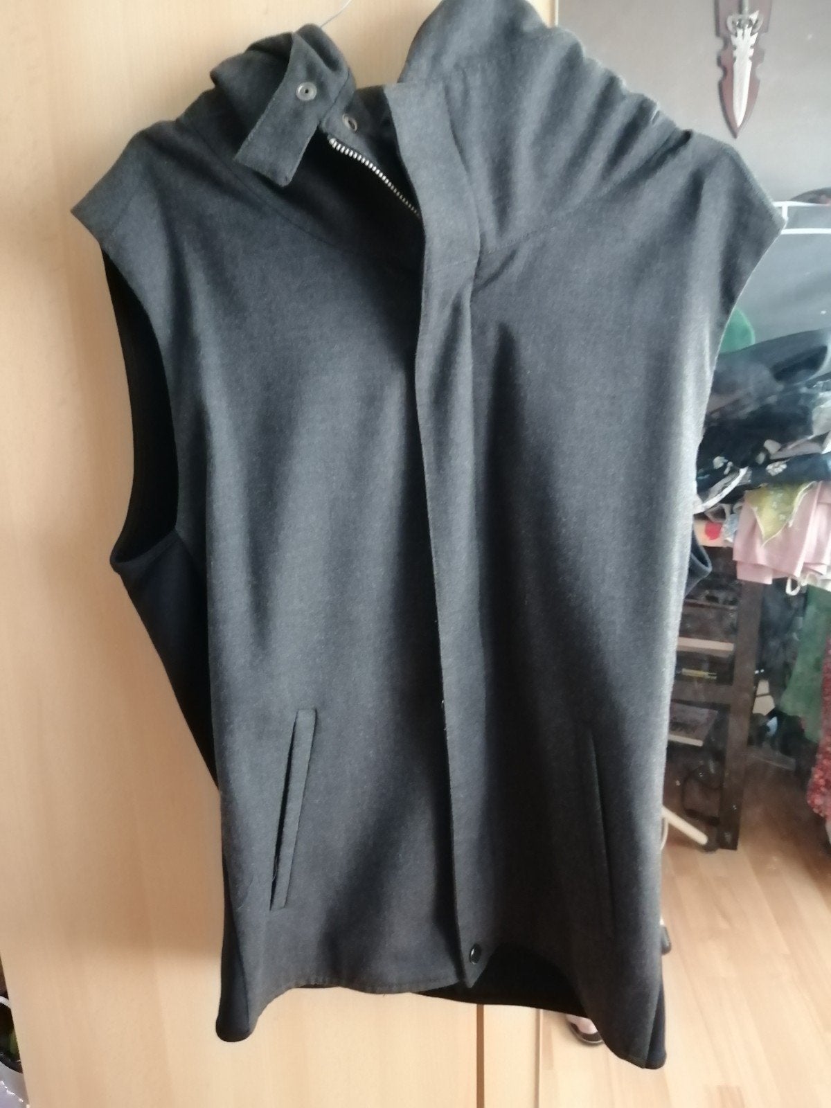 Zwarte lichtgewicht jas met capuchon en mouwen, Kleding | Heren, Jassen | Winter, Ophalen