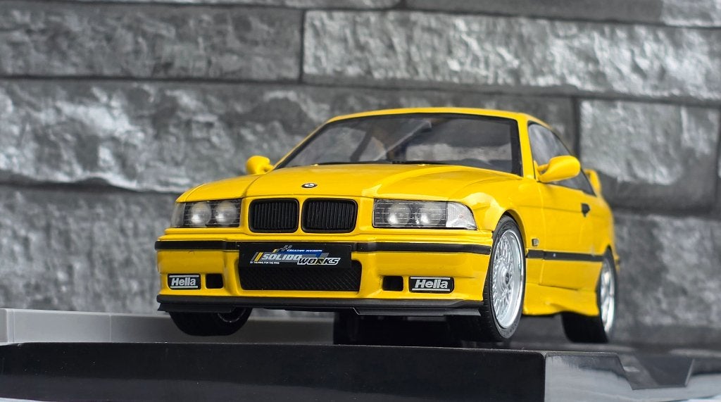 BMW M3 E36 Dakar yellow 1/18ème, Enlèvement ou Envoi, Solido, Voiture, Solido