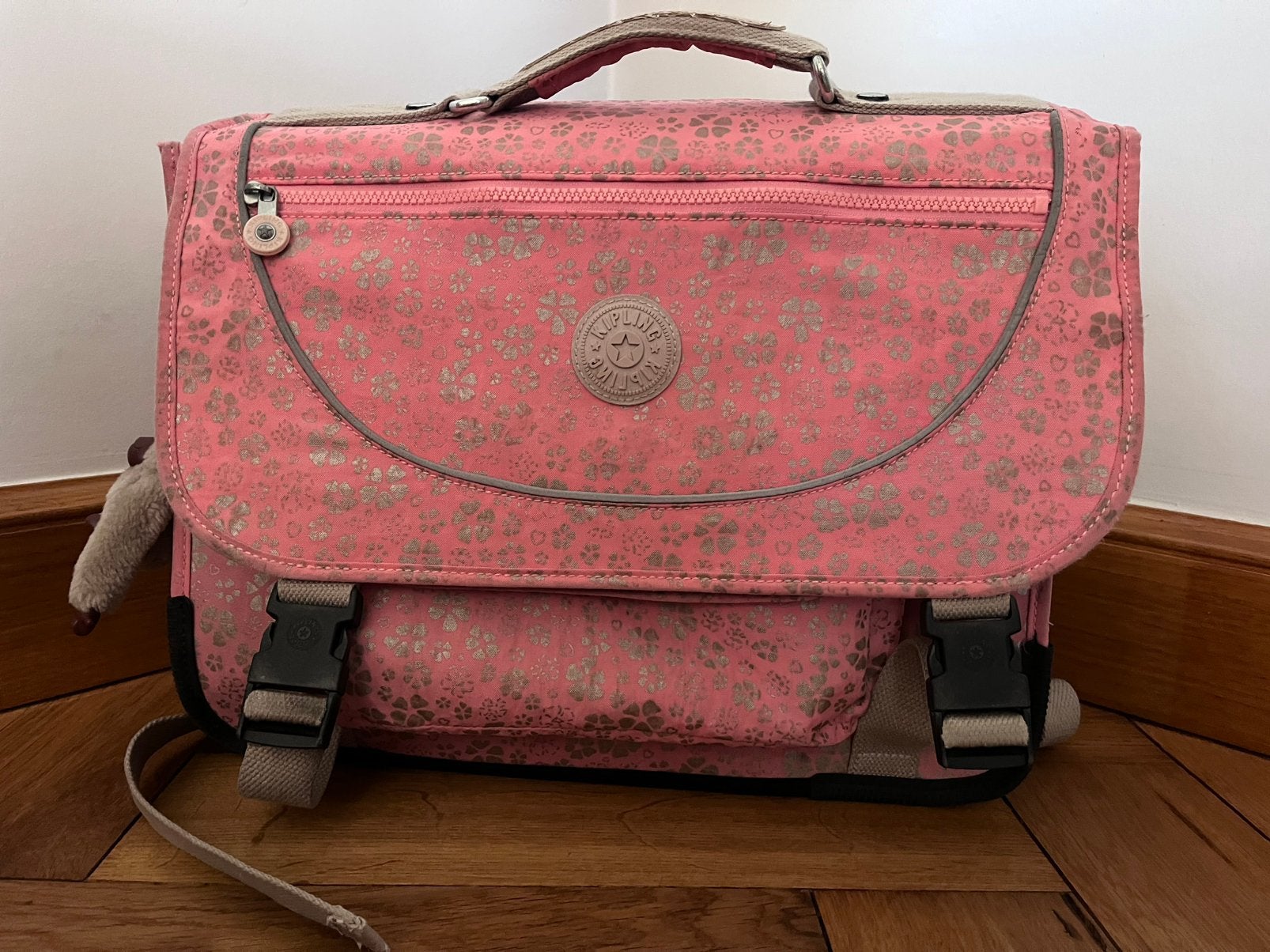 Cartable pour école primaire Kipling, 30 à 40 cm, Rose, Enlèvement, Utilisé