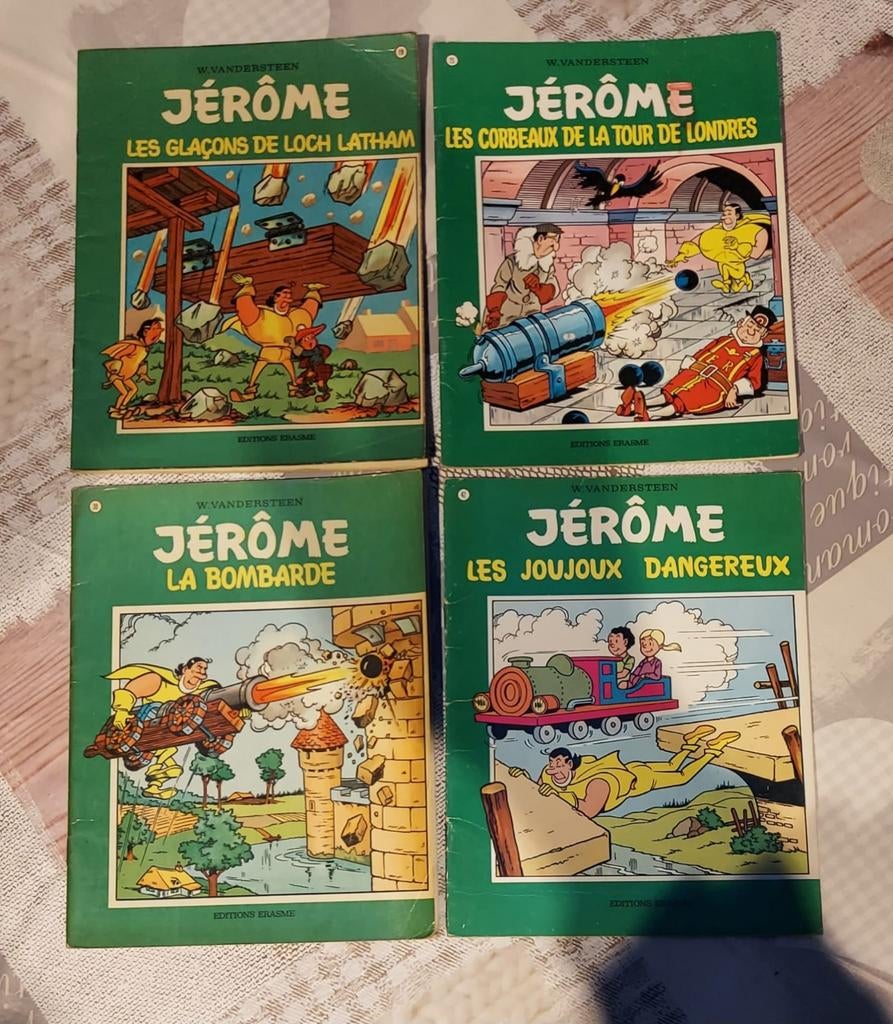 Lot de 4 BD Jérôme - Série Verte - Willy Vandersteen, Livres, Enlèvement ou Envoi