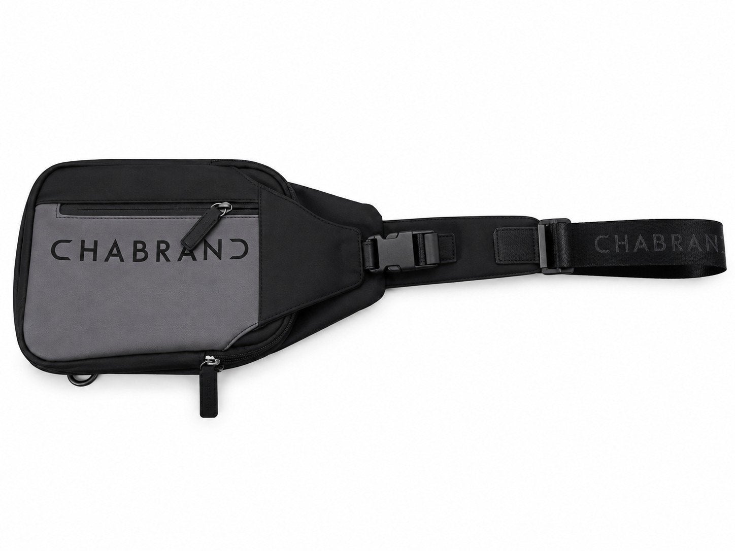 Zwarte en grijze CHABRAND crossbody tas., Zwart, Nieuw, Leer, Ophalen