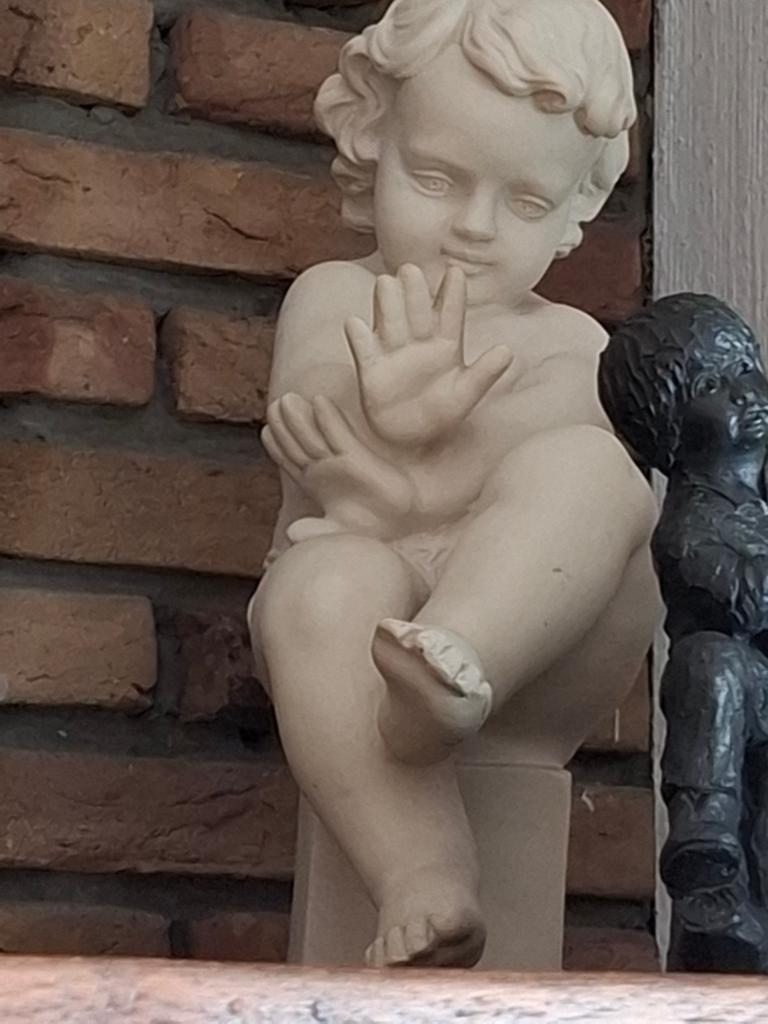 Cherubijnbeeldje van cherubijn, Tuin en Terras, Ophalen
