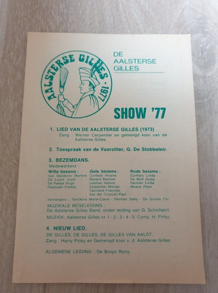 Carnaval Aalst De Aalsterse Gilles "Show 1977", Collections, Photos & Gravures, Enlèvement ou Envoi