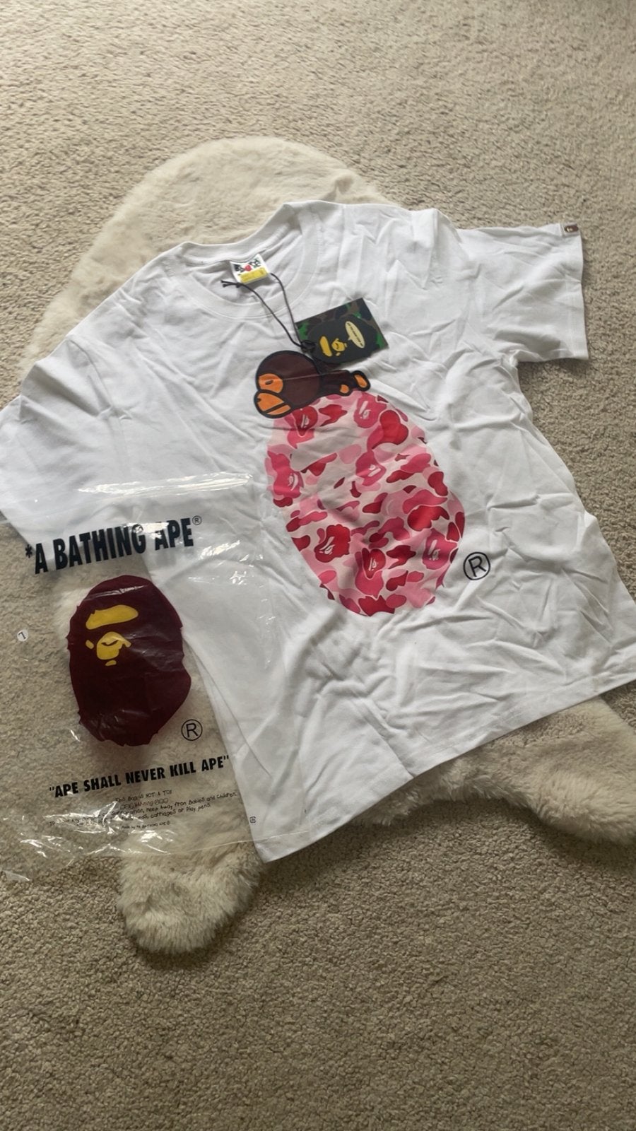 Bape shirt, Neuf, Manches courtes, Taille 38/40 (M), Enlèvement ou Envoi