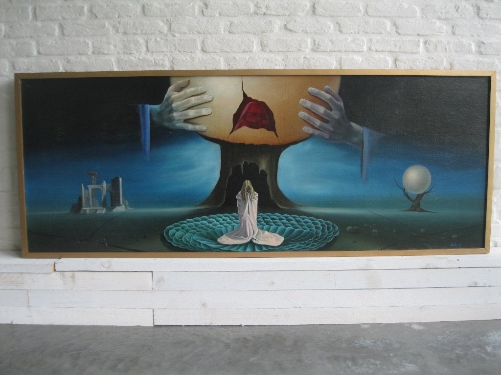 Surrealistisch schilderij Hilaire Bals, Ophalen