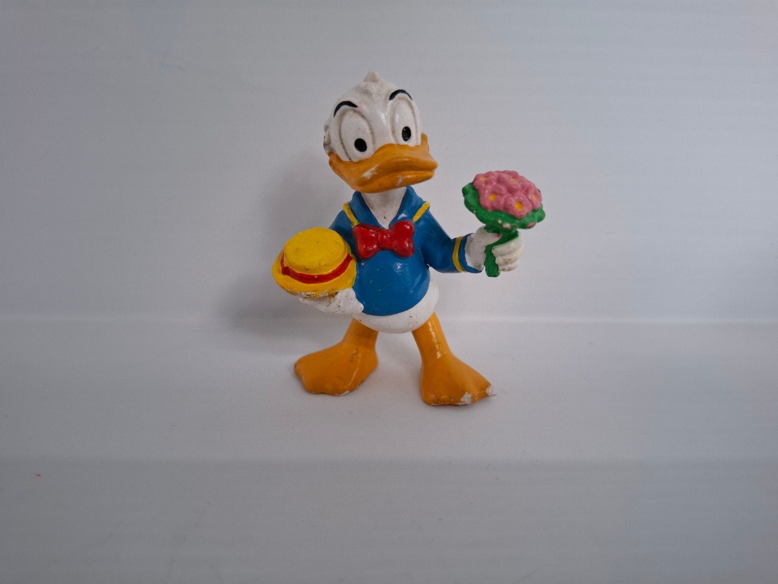 Vintage Bully figuurtje Donald Duck Walt Disney 1984, Ophalen of Verzenden, Donald Duck, Gebruikt, Beeldje of Figuurtje