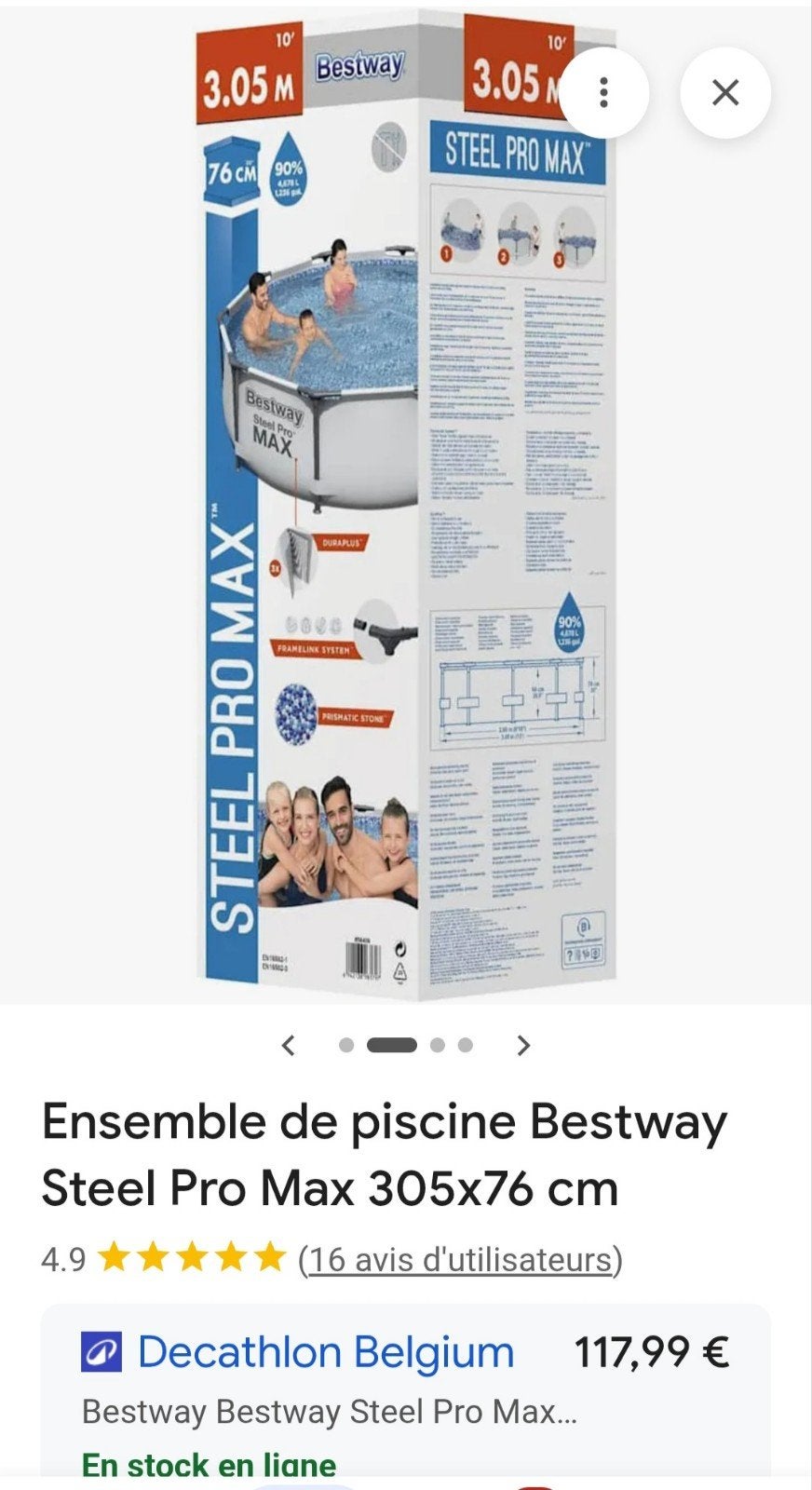 Piscine kit complet dans le carton neuve, Tuin en Terras