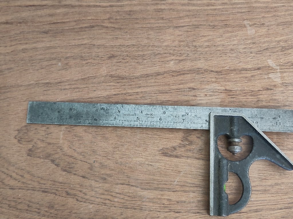 Chesterman combination square, Bricolage & Construction, Outillage | Outillage à main, Enlèvement ou Envoi, Comme neuf, Autres types