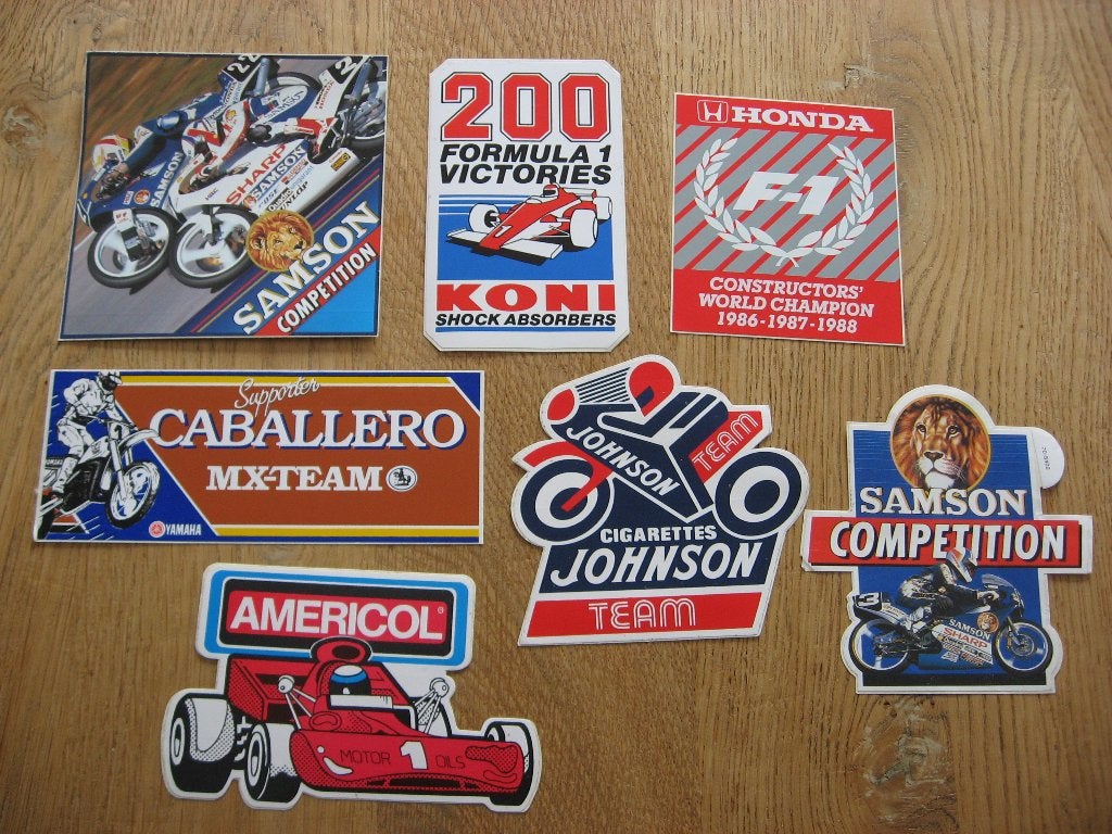 Stickers Motorsport Samson F1 Honda Americol Koni Johnson Te, Ophalen of Verzenden, Nieuw, Auto of Motor