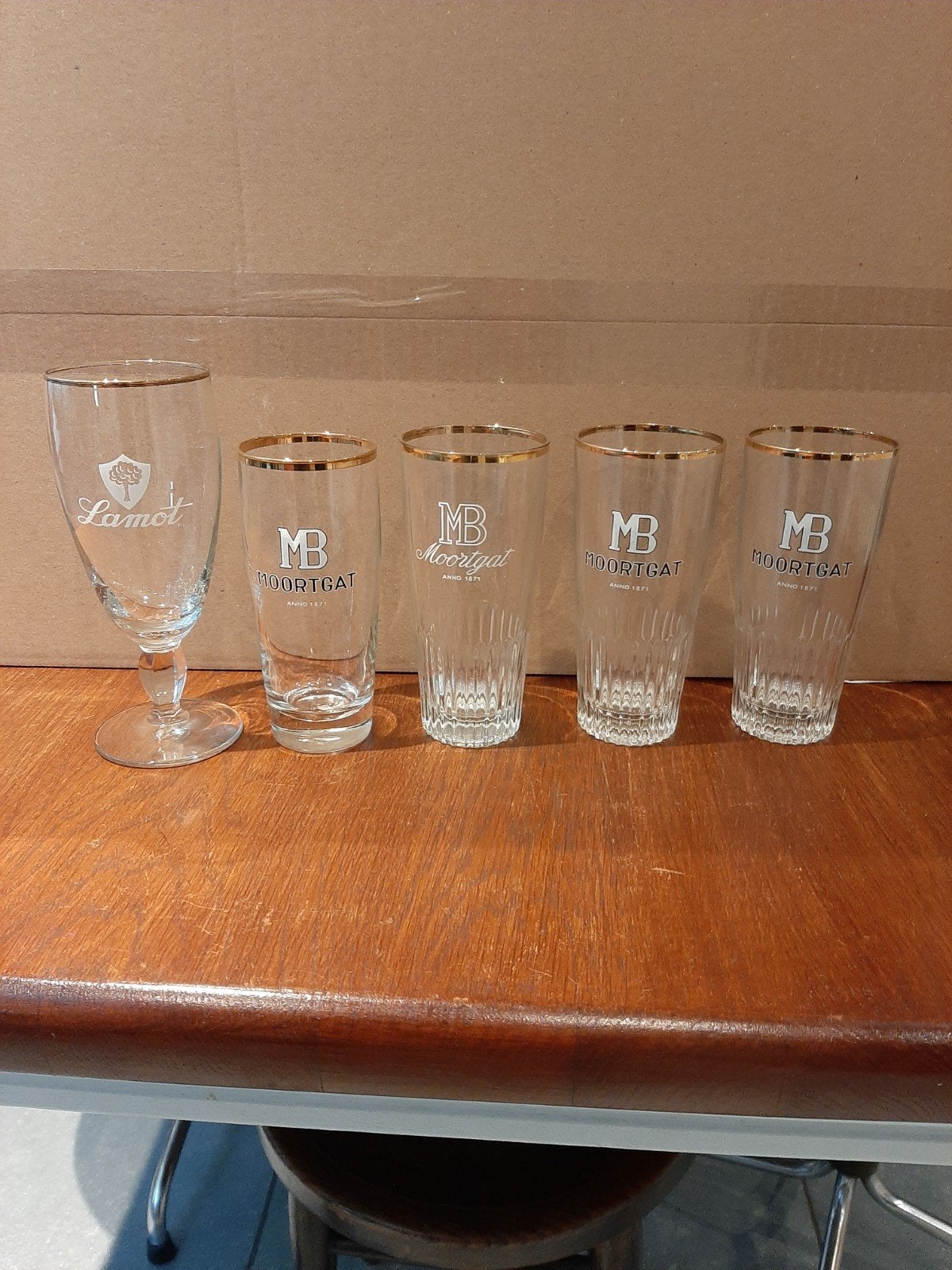 Moortgat en lamot, Verzamelen, Glas en Drinkglazen, Ophalen