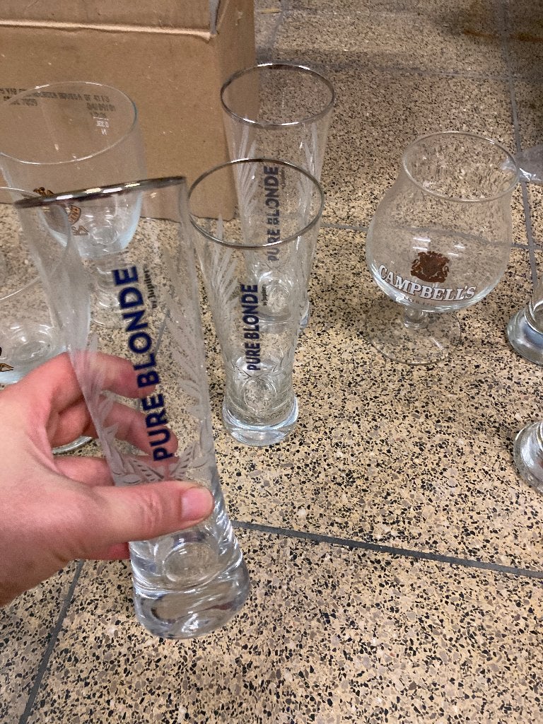 Pure blonde by Jupiler glazen, Verzamelen, Ophalen, Zo goed als nieuw, Glas of Glazen, Jupiler