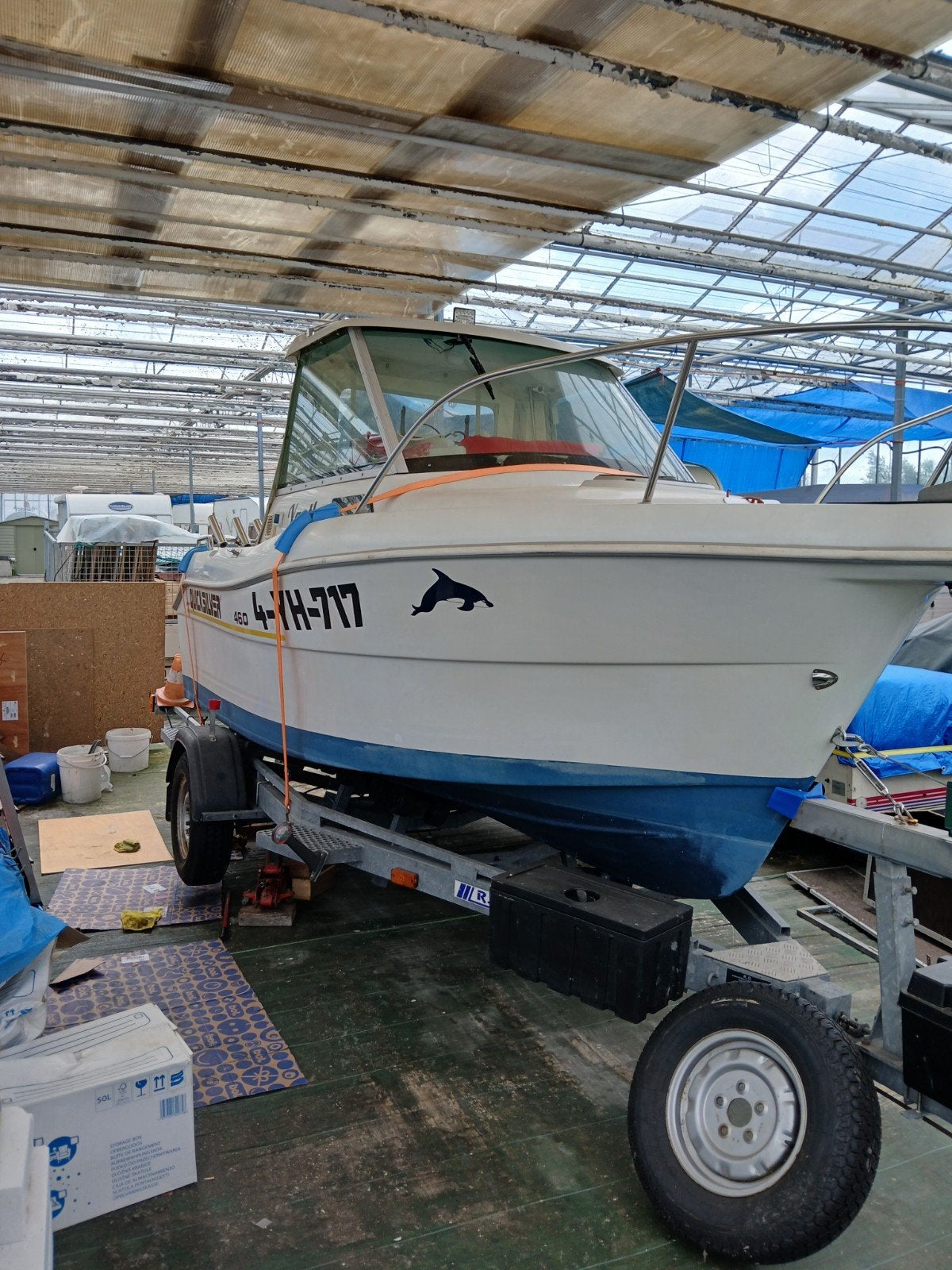 visboot quicksilver te koop, Watersport en Boten, Ophalen, Quicksilver, Buitenboordmotor