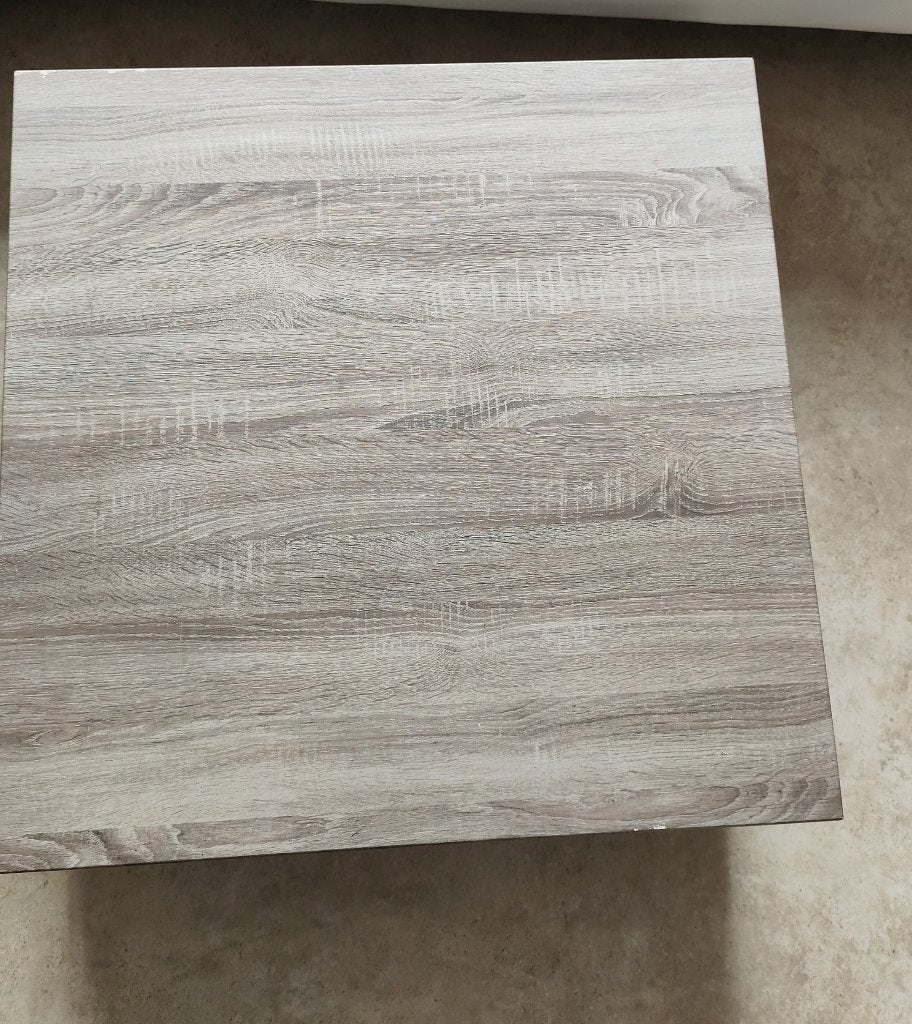 Vierkante salontafel - vierkante tafel - tafel, Huis en Inrichting, Ophalen, Gebruikt, Eikenhout