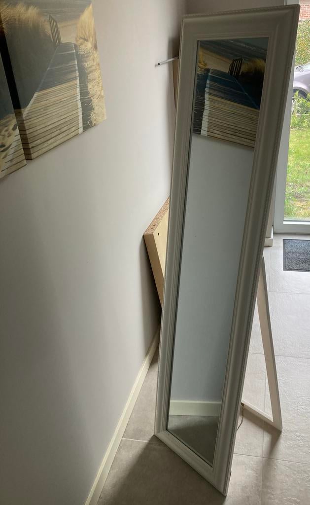 Spiegel staand wit 40x160 cm, Ophalen