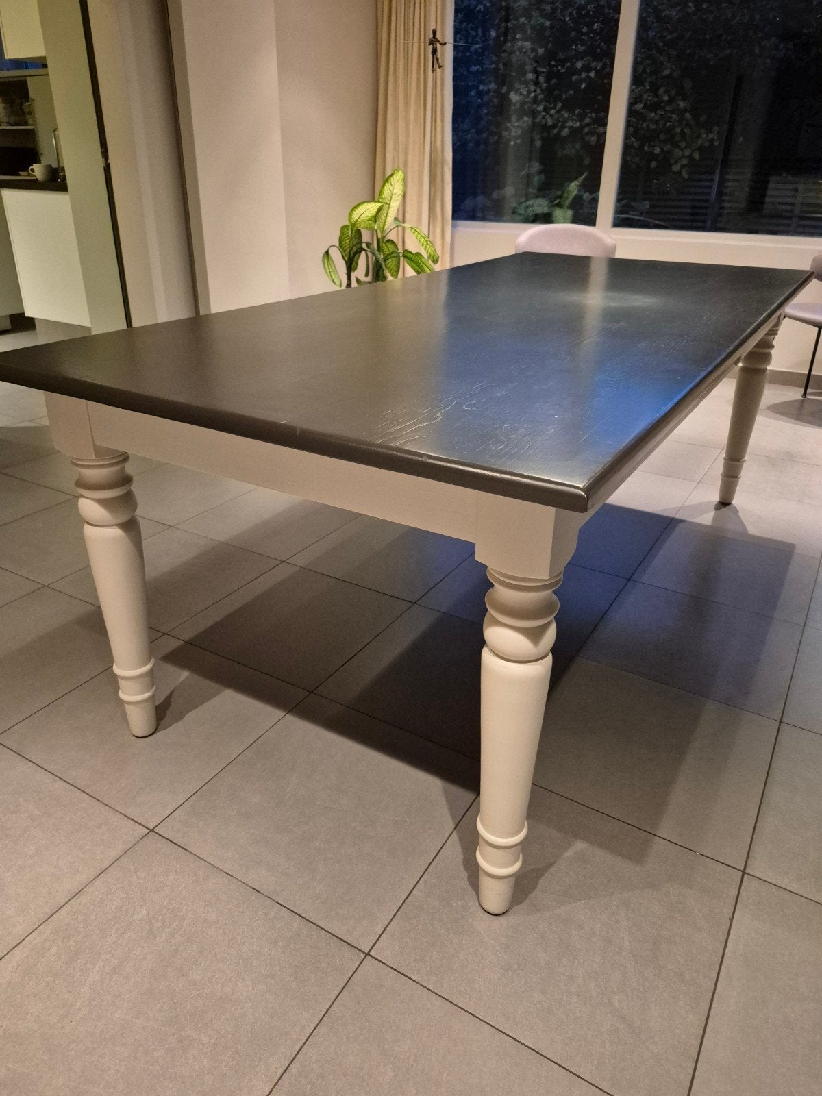 rustieke eettafel, cottage stijl, Ophalen, Gebruikt, Eikenhout, 200 cm of meer