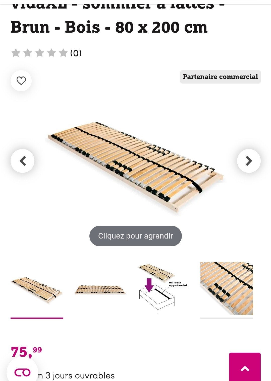 Sommier  + lit 90x 200 1 personne, Maison & Meubles, Chambre à coucher | Matelas & Sommiers, Enlèvement, Utilisé, Sommier
