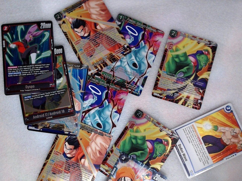 Dragon Ball 82 kaarten NM.  Engels - Frans, Hobby & Loisirs créatifs, Enlèvement ou Envoi, Comme neuf, Plusieurs cartes