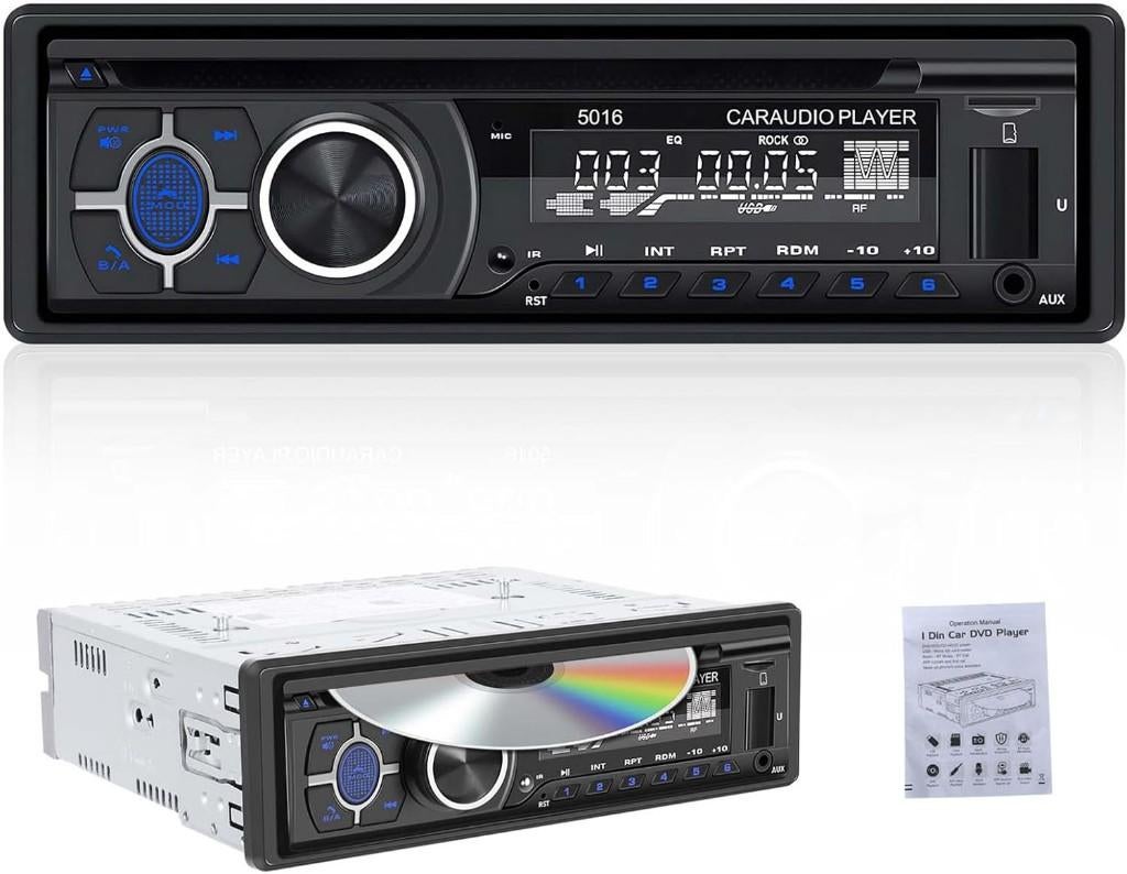 Autoradio Bluetooth CD DVD-speler, Ophalen of Verzenden, Nieuw, Dvd-speler, Draagbaar