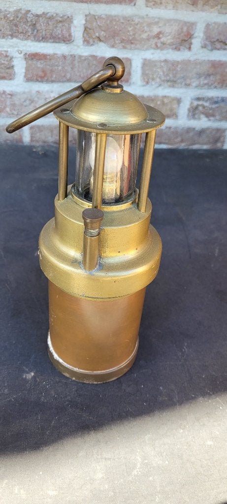 mooie oude mijnlamp (11iv286b/70-5), Verzenden