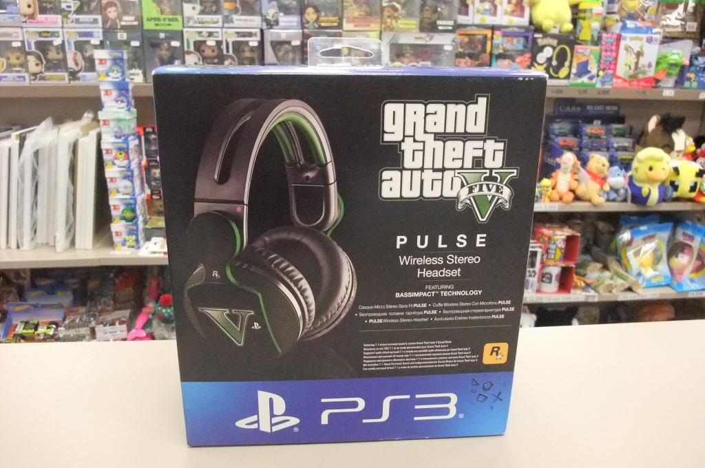 Grand theft Auto V Pulse Wireless Stereo Headset (cib) ps3, Overige typen, PlayStation 3, Ophalen of Verzenden, Zo goed als nieuw