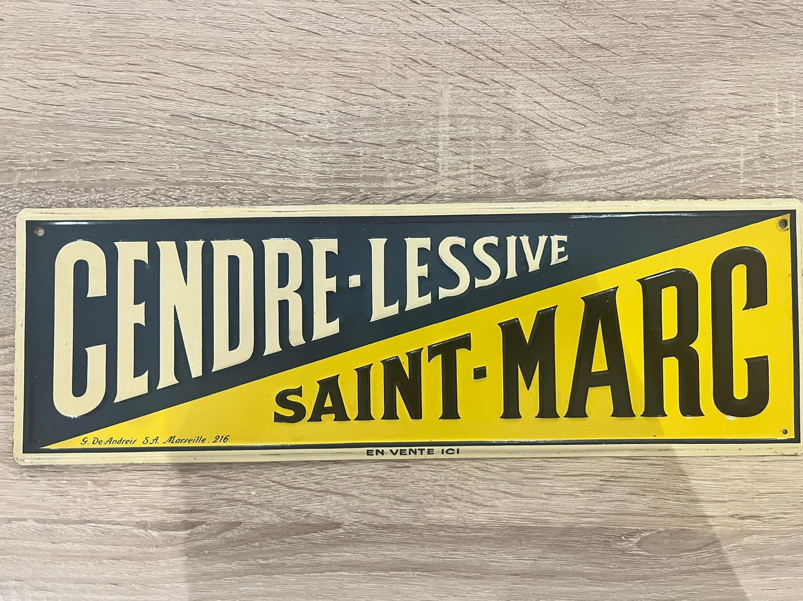 Plaque publicitaire Lessive Saint Marc, Ophalen