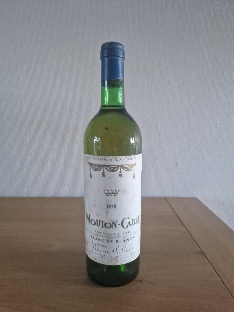 MOUTON CADET (Rothschild) - 1978 - Bordeaux blanc - 75 cl, Verzamelen, Frankrijk, Nieuw, Ophalen of Verzenden, Witte wijn