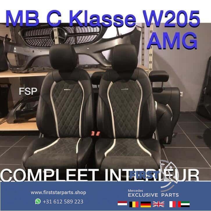 W205 C43 C63 AMG interieur Mercedes C Klasse 2018 Leer Sedan, Utilisé, -, -, Enlèvement ou Envoi