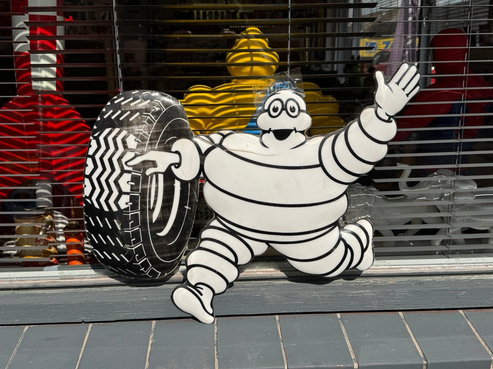 Michelin Bibendum reclame plaat, Gebruikt, ., Lichtbak of (neon) lamp, Ophalen of Verzenden