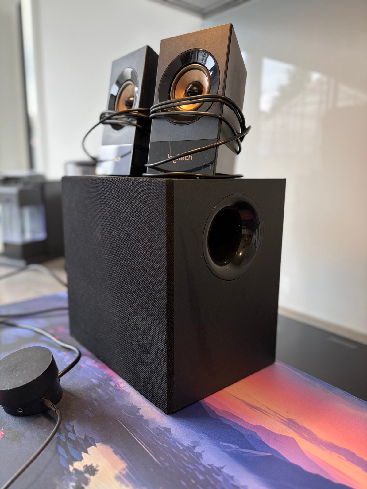 Logitech speakers met subwoofer 120W, Enlèvement, Comme neuf, Subwoofer, Logitech