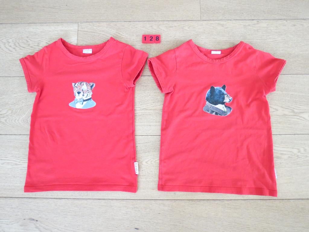 2 x T-shirt Baba babywear maat 128, Kinderen en Baby's, Ophalen of Verzenden, Ba*Ba, Jongen, Shirt of Longsleeve