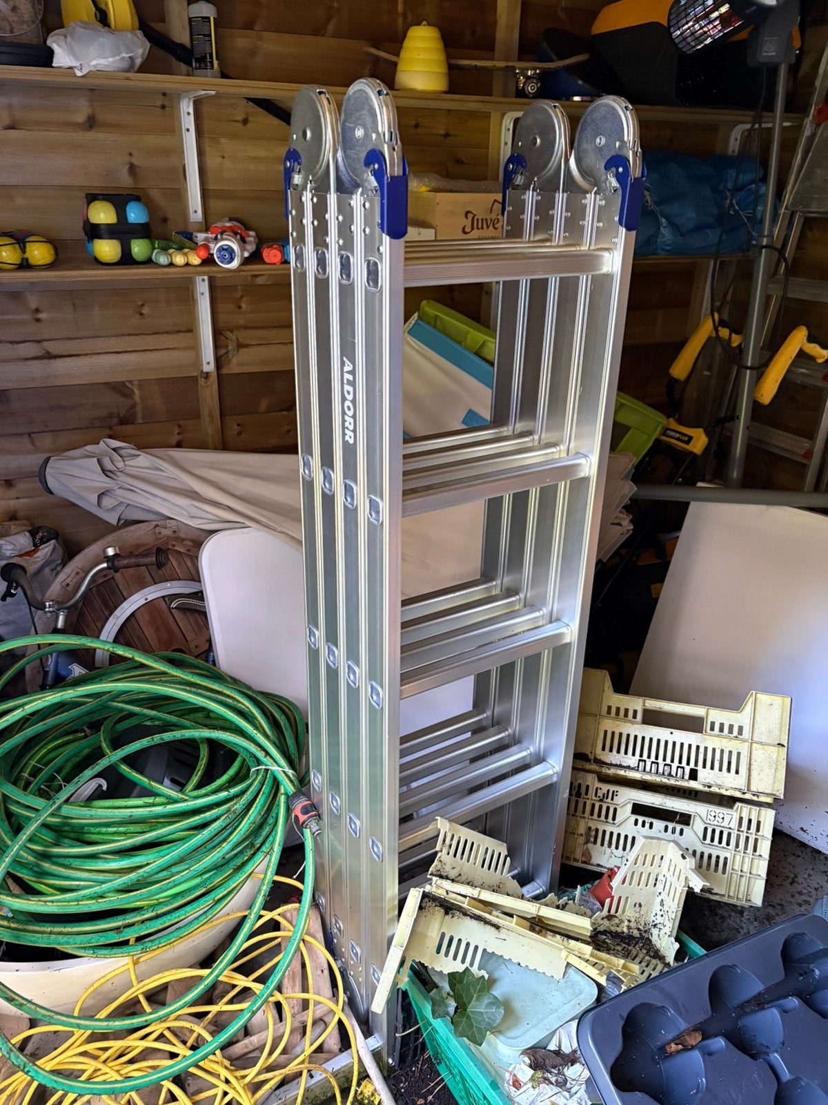 Échelle pliante en aluminium ALDORR — multifonctionnelle, Bricolage & Construction, Enlèvement, Comme neuf, Échelle