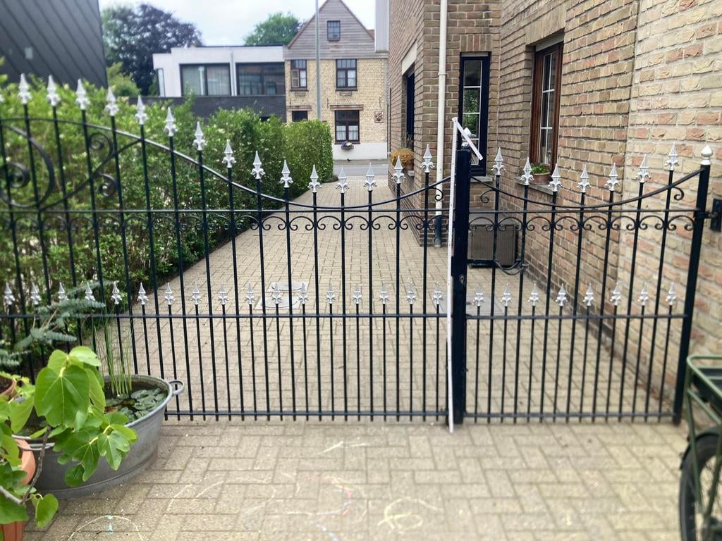 Smeedijzen hekken poort van 4m, Tuin en Terras, Ophalen