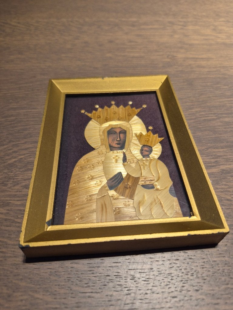 Icône polonaise, Vierge noire de Czestochowa, Antiquités & Art, Enlèvement ou Envoi