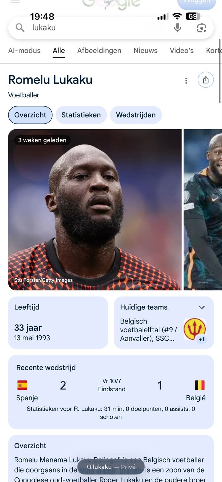 Beeld Lukaku - bieden - opbrengst gaat naar het goede doel