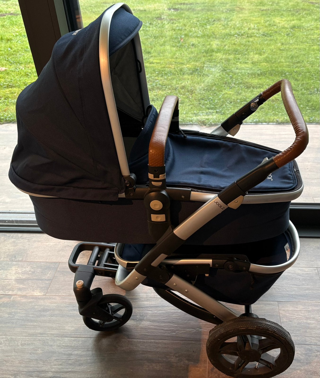 Joolz Geo Earth 2-in-1 Parrot Blue met accessoires, Ophalen, Gebruikt, Combiwagen, Luchtbanden