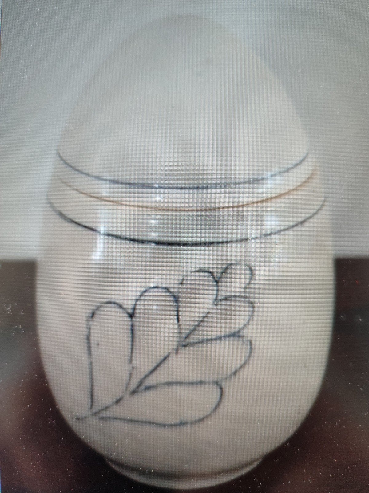 porselein ei aardewerk pot eivorm handgeschilderd gesigneerd, Antiek en Kunst, Verzenden