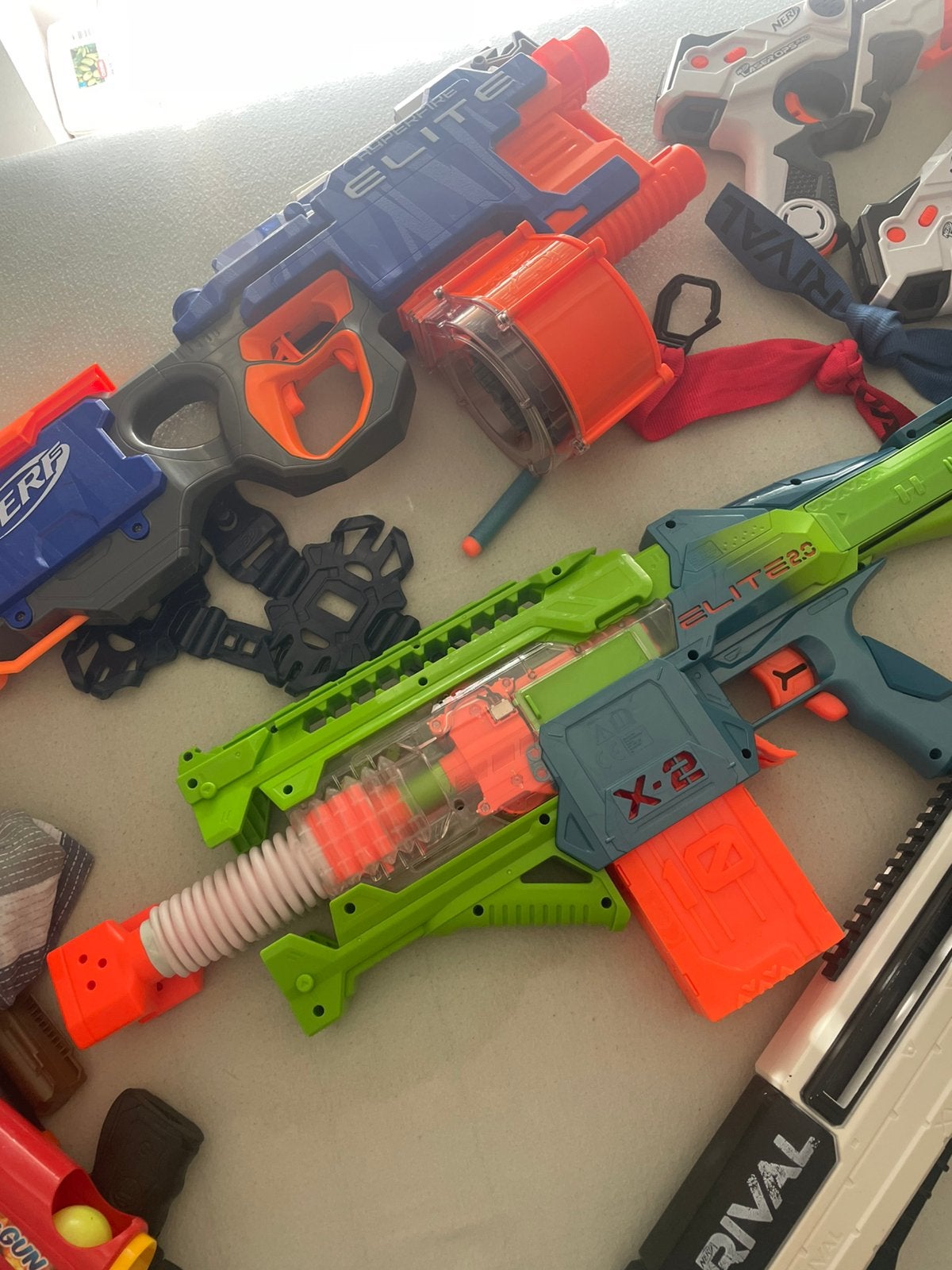 Nerf set, Ophalen, Gebruikt