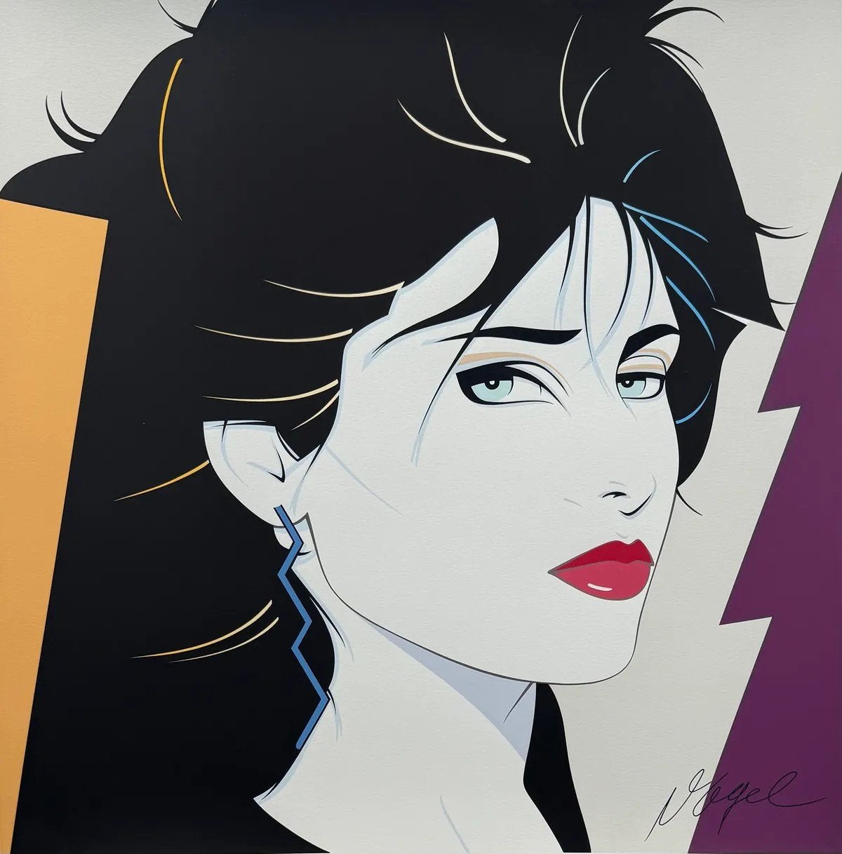 Sérigraphie Patrick Nagel 1985 pop art Playboy mega size