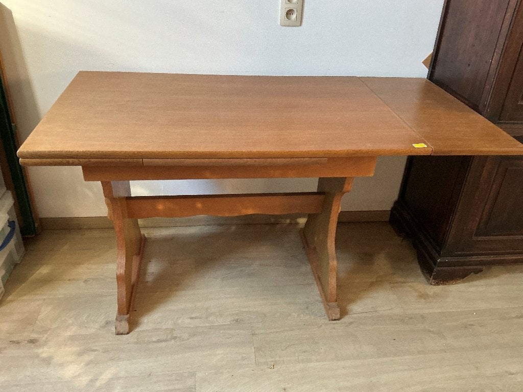 tafel rechthoekig met 2 verlengstukken, Ophalen, Overige materialen, Gebruikt, 100 tot 150 cm