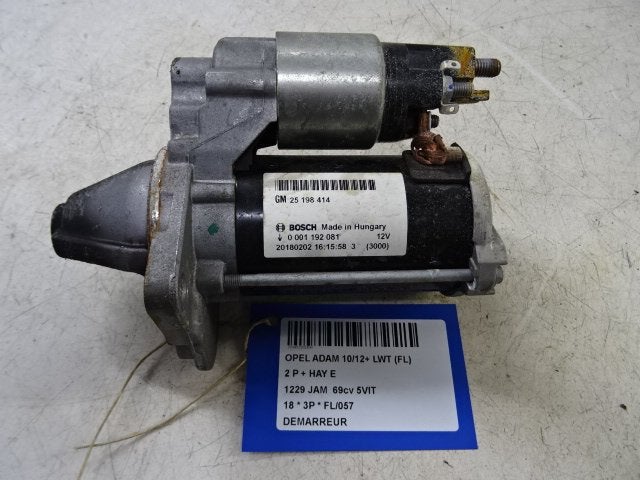 DÉMARREUR Opel Adam (01-2012/12-2019) (25198414), Autos : Pièces & Accessoires, Opel, Opel Automobile GmbH, Utilisé, Kontakt-opel@opel.com