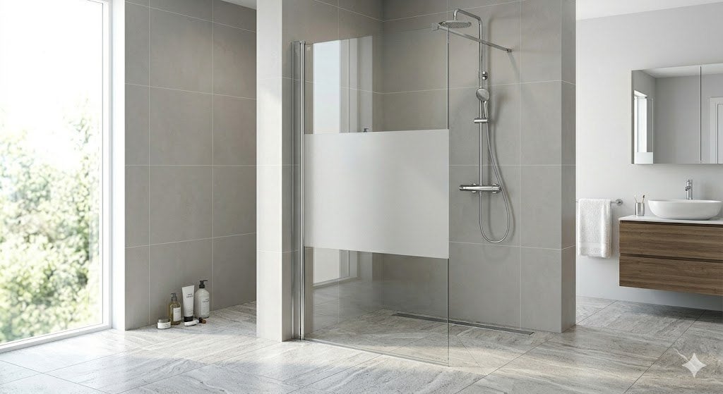 Promo Paroi de Douche Italienne – Verre Sablé – Neuve, Enlèvement ou Envoi, Belgique, Chrome, Douche