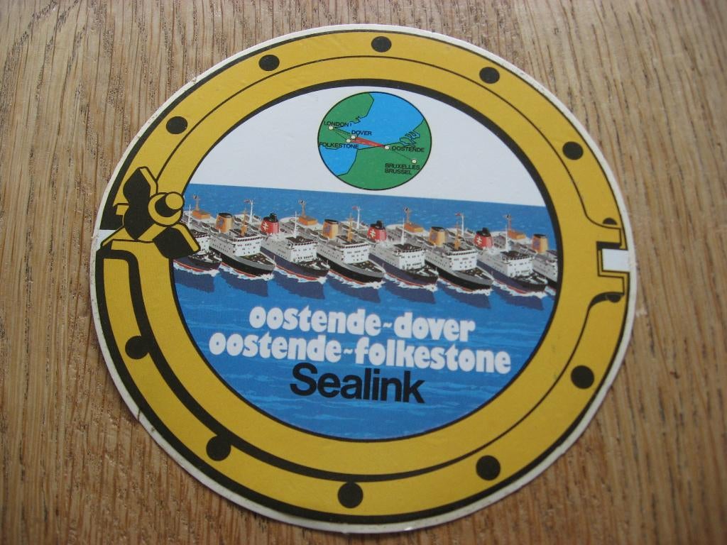 Sticker Sealink Oostende Dover Oostende Folkestone, Ophalen, Nieuw, Overige typen