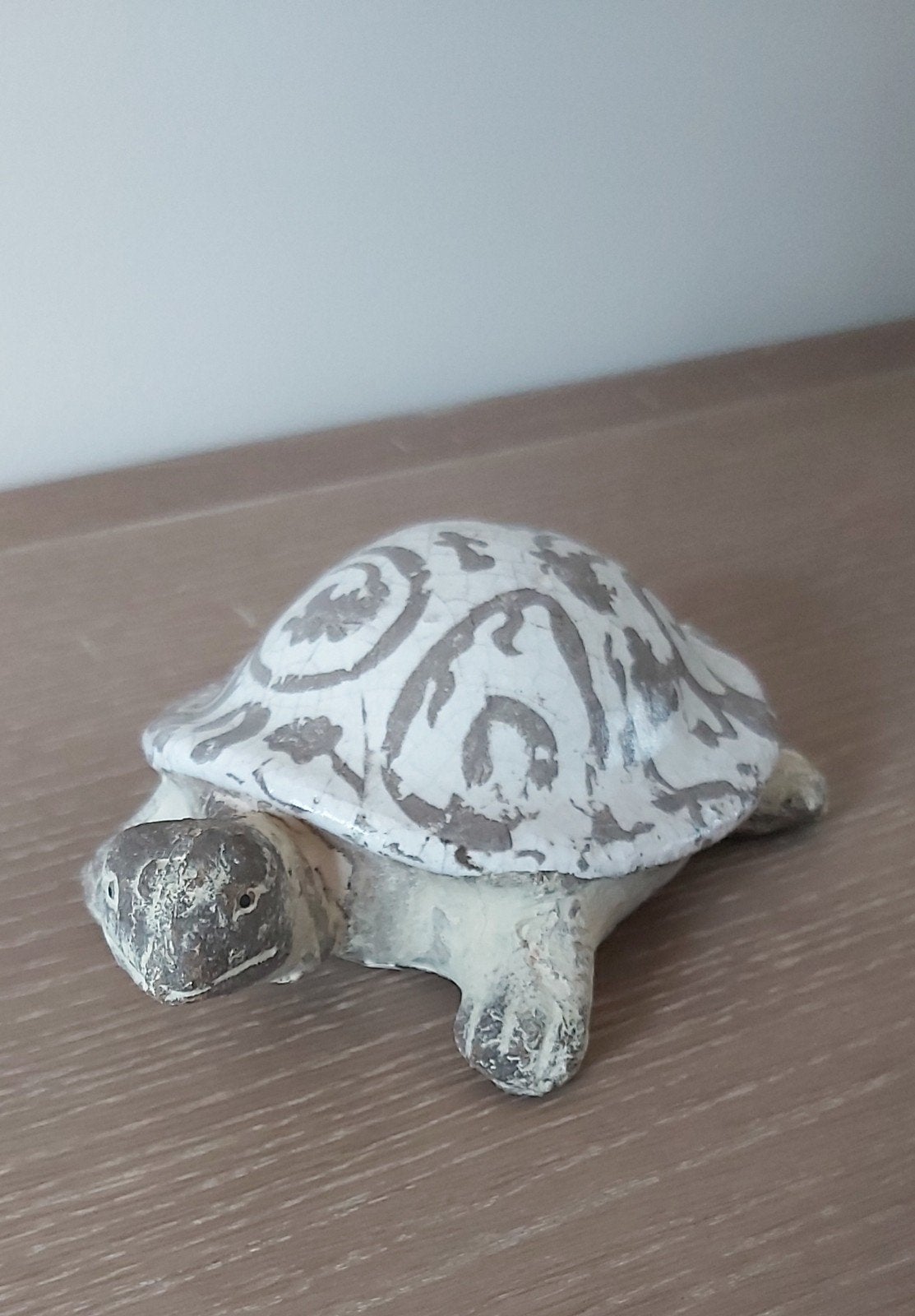 stenen beeldje van schildpad., Ophalen of Verzenden