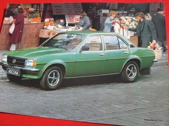 Opel Ascona B 2.0 diesel sheet leaflet folder, Ophalen of Verzenden, Gelezen, Opel